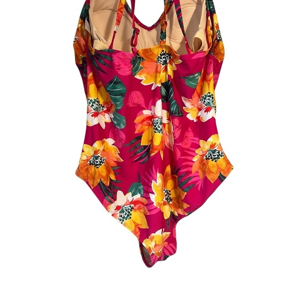 Kona Sol Floral One Piece Swimsuit 24w - Picture 7 of 8